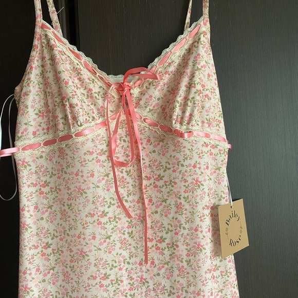 bailey rose  mesh Floral Pink Maxi Dress maxi size S - Picture 5 of 7